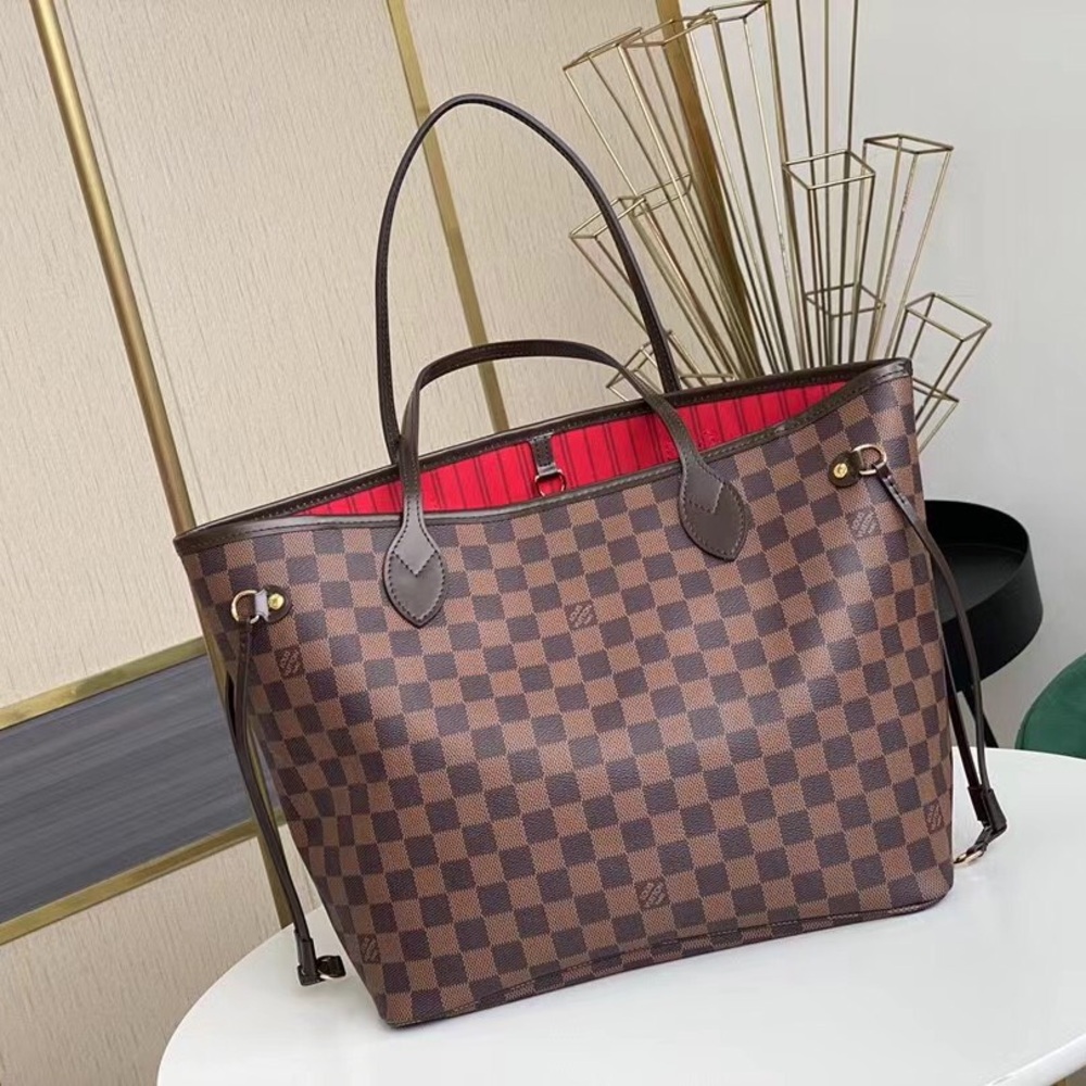👑Louis Vuitton Neverfull MM Damier Ebene Cherry
